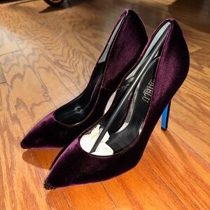 Loriblu Purple Velvet Heels